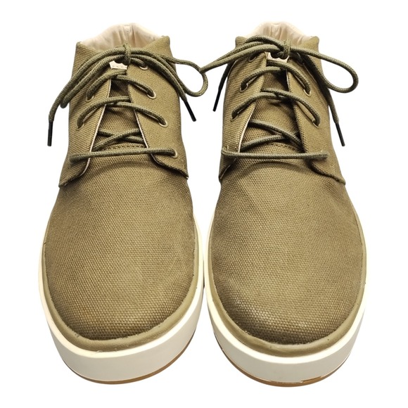 Olukai Papaku Chukka Boots Mens US 8.5 Green White Comfort Rubber Sole‎ Lace Up
